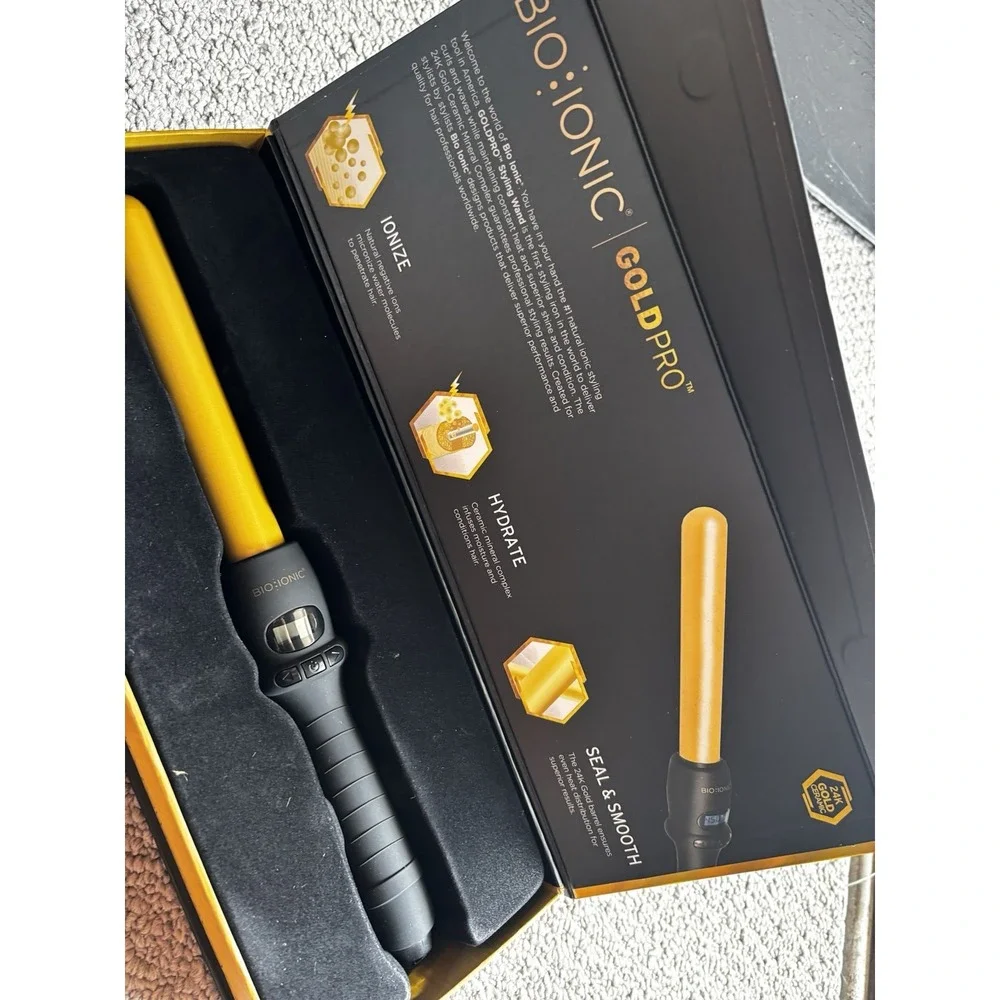 bio ionic gold pro 1 Inch Styling Iron Curling‎ Wand Brand New